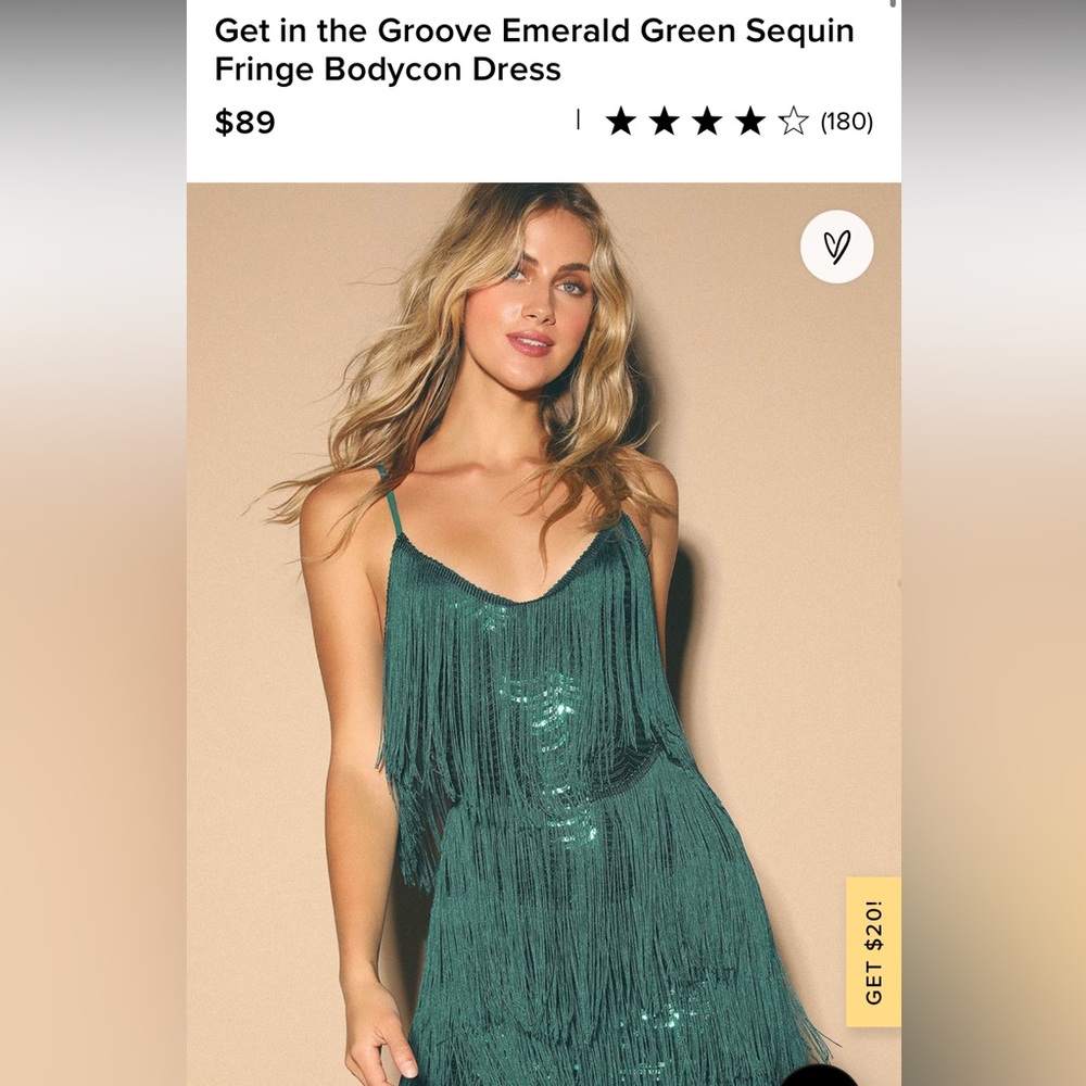 Lulus fringe sequin dress